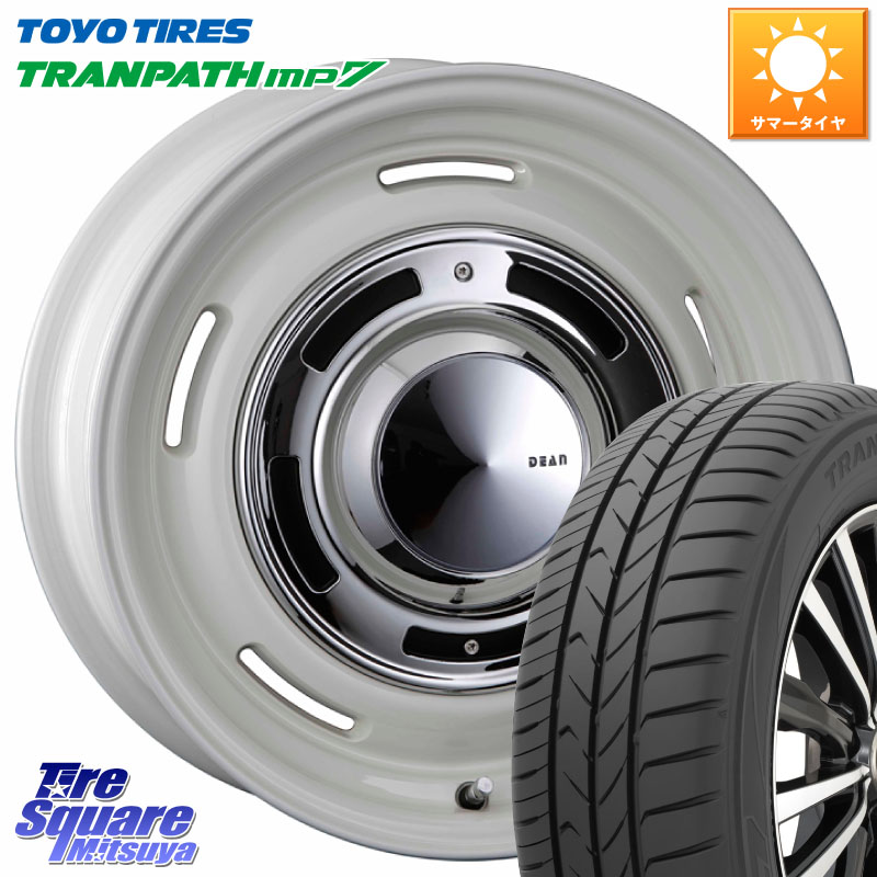 CRIMSON ディーン クロスカントリー ホワイト 15インチ 15 X 6.0J +42 4穴 100 TOYOTIRES トランパス MP7 在庫● トーヨー TRANPATH ミニバン サマータイヤ 195/65R15 E13オーラ
