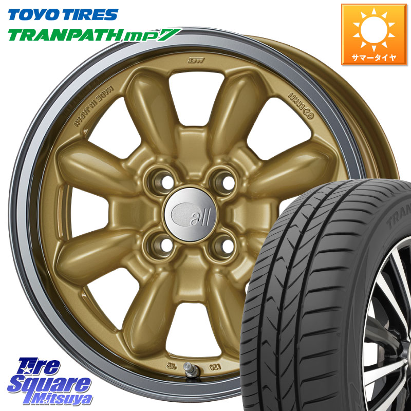 ENKEI エンケイ ALL EIGHTEEN Classical Spoke 15インチ 15 X 6.0J +38 4穴 100 TOYOTIRES トランパス MP7 在庫● トーヨー TRANPATH ミニバン サマータイヤ 195/65R15 E13オーラ