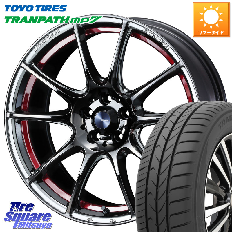 WEDS SA-25R RED ウェッズ スポーツ ホイール 18インチ 18 X 7.5J +45 5穴 114.3 TOYOTIRES トランパス MP7 在庫● トーヨー TRANPATH ミニバン サマータイヤ 225/50R18 C-HR 50系エスティマ 10系カローラクロス MAZDA6 10系アルファード