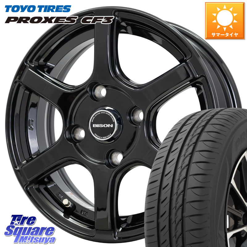 TOYOTIRES プロクセス PROXES CF3 サマータイヤ 175/70R14HotStuff BISON BN-04 BN04 バイソン ホイール 14インチ 14X5.0J 38 4穴 100 アクア｜タイヤスクエアミツヤ
