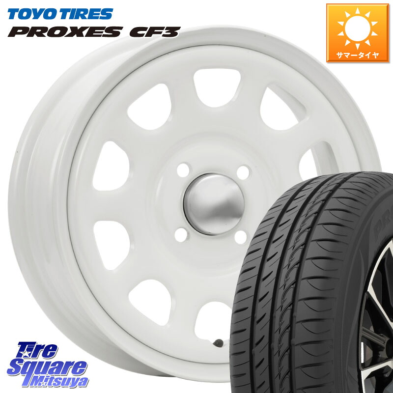 TOYOTIRES プロクセス PROXES CF3 在庫● サマータイヤ 155/65R14MLJ デイトナ SS DAYTONA SS WH 4H 14インチ 14X5.0J 42 4穴 100 タント スペーシア ハイゼットアゲトラCustom車用※軽自動車専用ホイール※ デリカ ミニ DELICA MINI ワゴンR等ハイト系 ウェイク WAKE|タイヤスクエアミツヤ