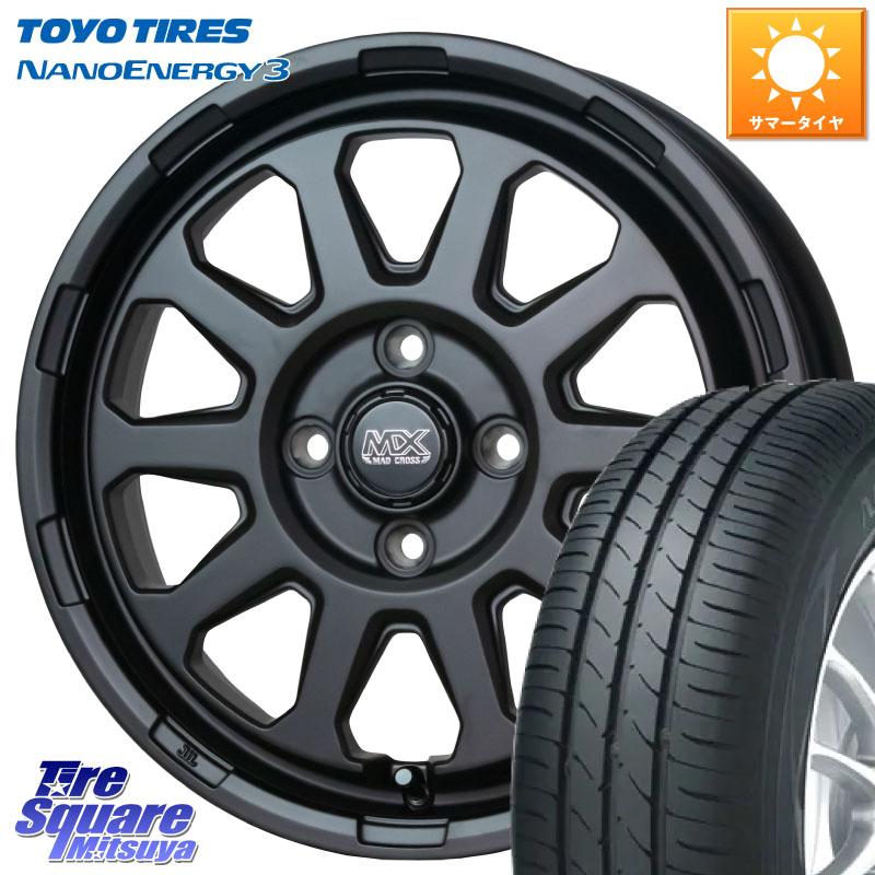 TOYOTIRES ナノエナジー3 NANOENERGY3 在庫● トーヨー サマータイヤ 155/65R14HotStuff マッドクロス レンジャー ブラック 4H ホイール 14インチ 14X4.5J 45 4穴 100 N-BOX デリカミニ2WD タント スペーシア サクラ ハイゼットアゲトラCustom車用※軽自動車専用ホイ｜タイヤスクエアミツヤ