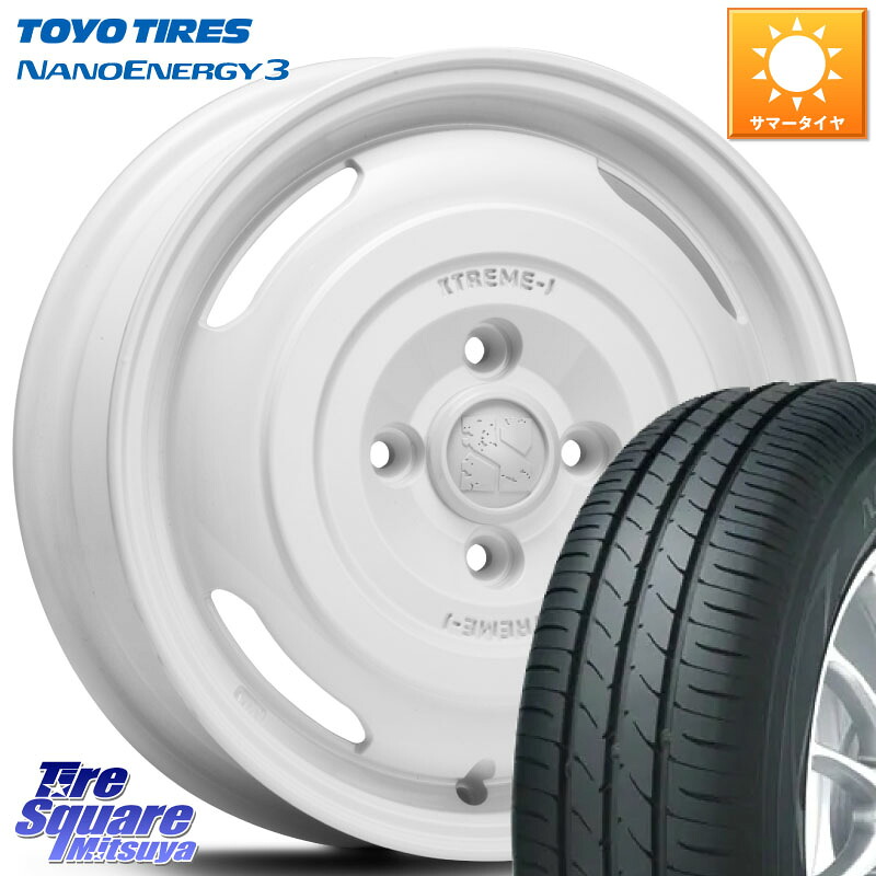 TOYOTIRES ナノエナジー3 在庫● NANOENERGY3 トーヨー サマータイヤ 165/60R14MLJ JOURNEY ジャーニー XTREME-J エクストリームJ ホイール 14インチ 14X4.5J 43 4穴 100 トッポBJ エブリイ ワゴン｜タイヤスクエアミツヤ