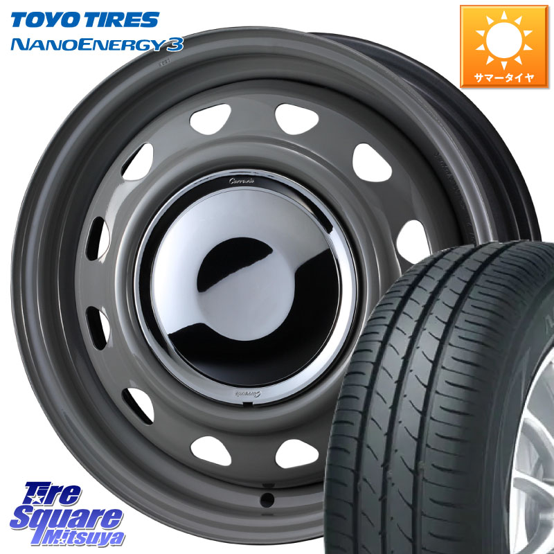 TOYOTIRES ナノエナジー3 在庫● NANOENERGY3 トーヨー サマータイヤ 165/60R14WEDS NeoCarrow ネオキャロ グレー スチール ホイール 14インチ 14X4.5J 45 4穴 100 トッポBJ エブリイ ワゴン｜タイヤスクエアミツヤ