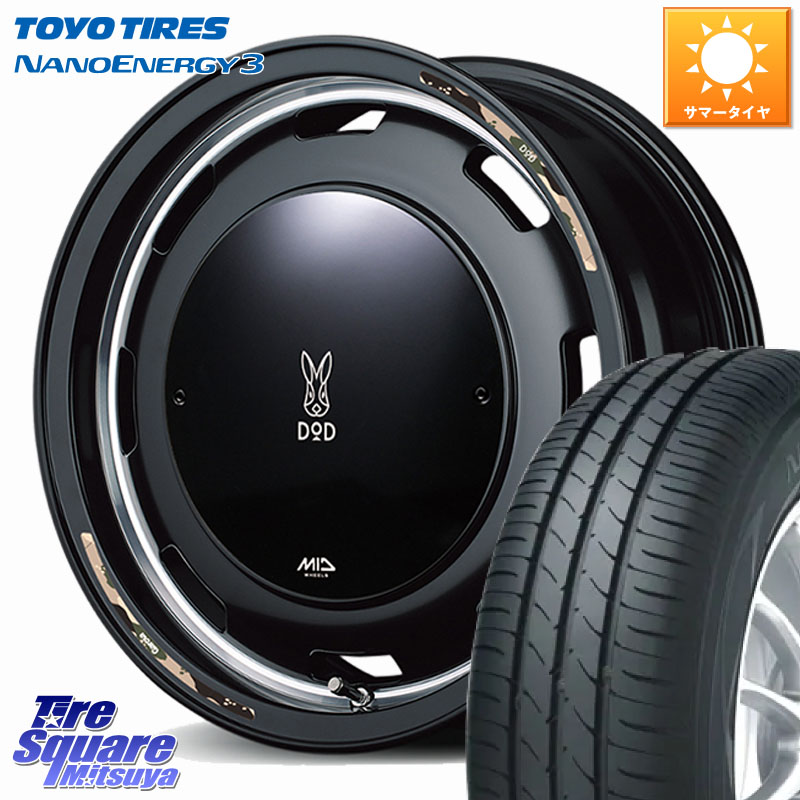 MANARAY MID x DOD ウシャリントバリ ホイール 14インチ 14 X 4.5J +45 4穴 100 TOYOTIRES ナノエナジー3 在庫● NANOENERGY3 トーヨー サマータイヤ 165/60R14
