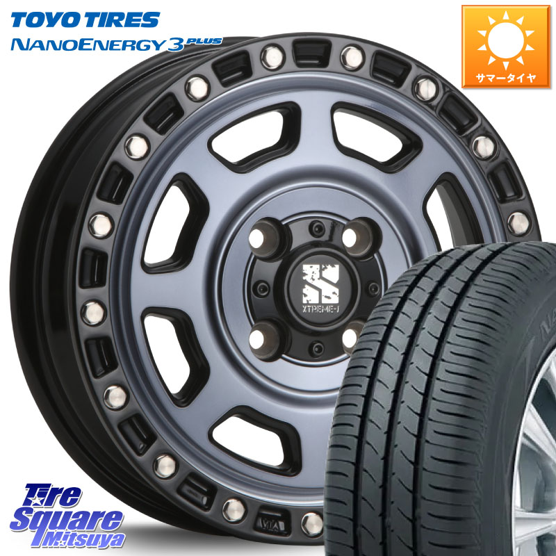 MLJ XJ07 XTREME-J 4H IND エクストリームJ 14インチ 14 X 4.5J +43 4穴 100 TOYOTIRES ナノエナジー3プラス 在庫● 2025年製 NANOENERGY3 PLUS トーヨー サマータイヤ 165/70R14 Mx27/37/47Sソリオ・デリカD2 MAx6S系ソリオ