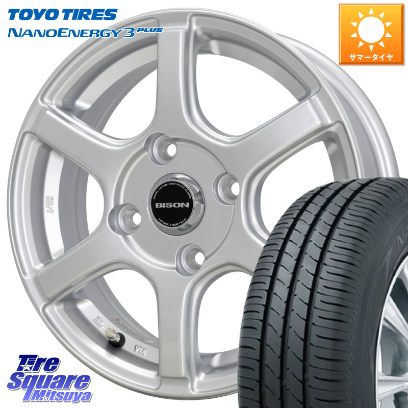 TOYOTIRES ナノエナジー3プラス 在庫● NANOENERGY3 PLUS トーヨー サマータイヤ 165/70R14HotStuff BISON BN-04 BN04 バイソン ホイール 14インチ 14X5.0J 38 4穴 100 アクア パッソ|タイヤスクエアミツヤ