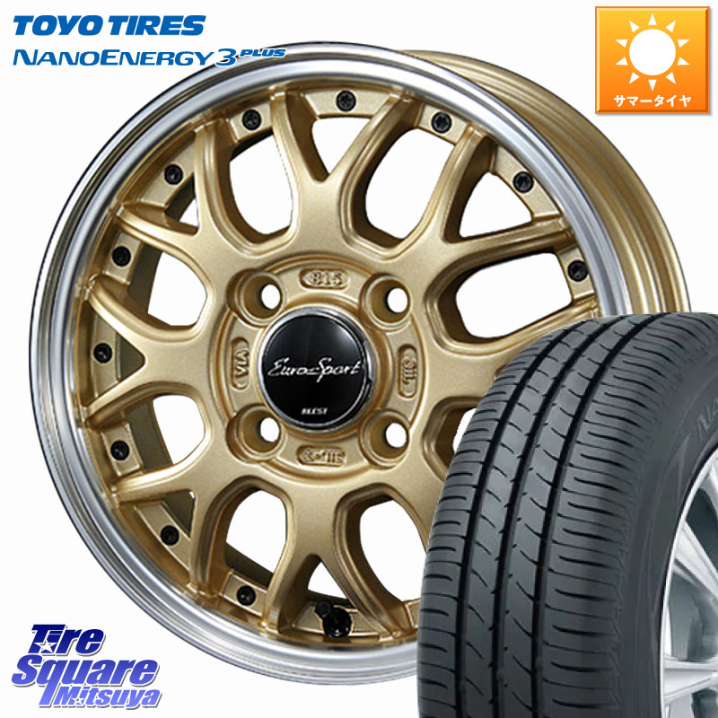 TOYOTIRES ナノエナジー3プラス 在庫● NANOENERGY3 PLUS トーヨー サマータイヤ 165/70R14BLEST EuroSport Type815 軽自動車専用 ホイール 14インチ 14X4.5J 45 4穴 100 Mx27/37/47Sソリオ・MB37SデリカD2 ハスラー MAx6S系ソリオ デリカD:2 D2 Kei ラピュタ ハスラー｜タイヤスクエアミツヤ