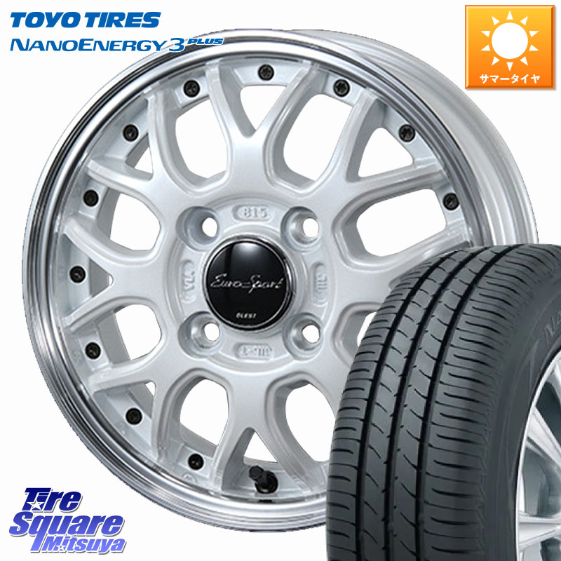 BLEST EuroSport Type815 軽自動車専用 ホイール 14インチ 14 X 4.5J +45 4穴 100 TOYOTIRES ナノエナジー3プラス 在庫● NANOENERGY3 PLUS トーヨー サマータイヤ 165/65R14 デリカミニ4WD キャスト[アクティバ] ハスラー ピクシスジョイ[Cグレード] ハイゼット アゲト