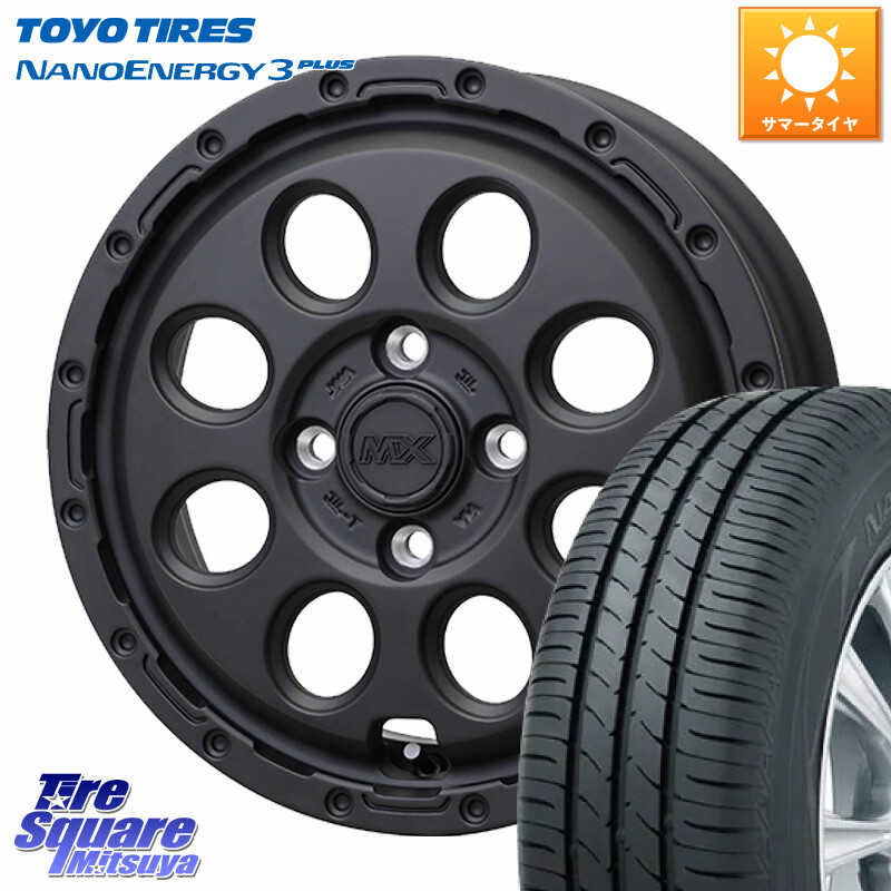 TOYOTIRES ナノエナジー3プラス 在庫● NANOENERGY3 PLUS トーヨー サマータイヤ 165/65R14HotStuff MAD CROSS RECON マッドクロス リーコン ホイール 14インチ 14X5.0J 35 4穴 100 M900系タンク/ルーミー 700系パッソ ダイハツ トールM900S・M910S ジャスティ(M900/91|タイヤスクエアミツヤ