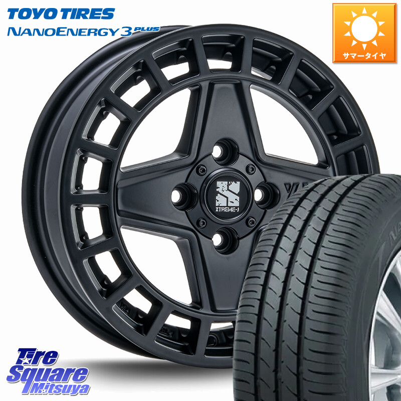 TOYOTIRES ナノエナジー3プラス 在庫● NANOENERGY3 PLUS トーヨー サマータイヤ 165/70R14MLJ QUAD クアッド XTREME-J ホイール 14インチ エクストリーム 14X4.5J 45 4穴 100 Mx27/37/47Sソリオ・MB37SデリカD2 ハスラー MAx6S系ソリオ デリカD:2 D2 Kei ラピュタ ハ|タイヤスクエアミツヤ