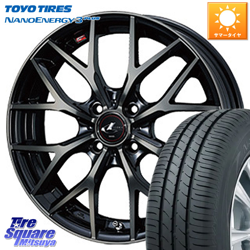 TOYOTIRES ナノエナジー3プラス 在庫● NANOENERGY3 PLUS トーヨー サマータイヤ 215/45R17WEDS 37411 レオニス MX ウェッズ Leonis ホイール 17インチ 17X6.5J 42 4穴 100 アクア｜タイヤスクエアミツヤ
