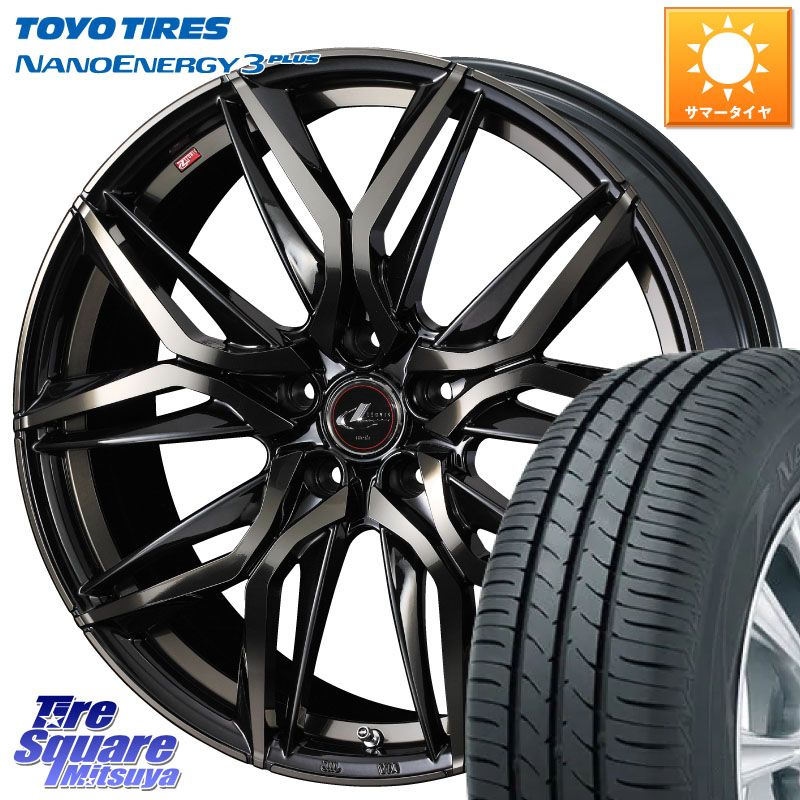 TOYOTIRES ナノエナジー3プラス 在庫● NANOENERGY3 PLUS トーヨー サマータイヤ 215/45R17WEDS 41102 レオニス LEONIS LM PBMCTI ホイール 17インチ 17X6.5J 42 5穴 100 ウィッシュ WISH|タイヤスクエアミツヤ