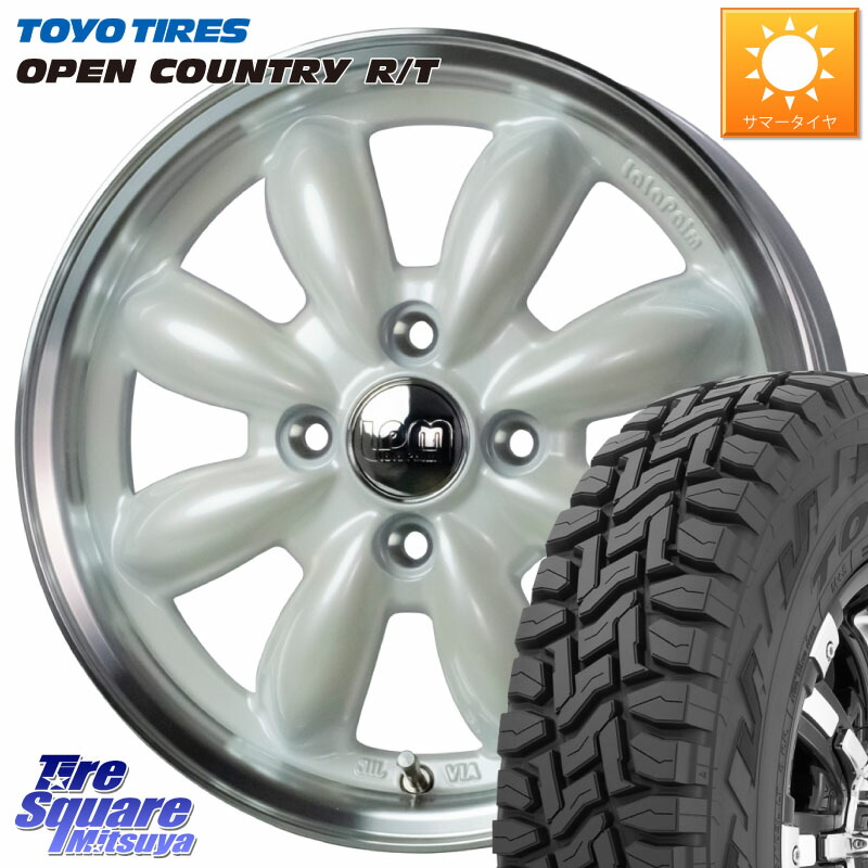 HotStuff LaLa Palm CUP2 ララパーム ホイール 12インチ 12 X 4.0J +43 4穴 100 TOYOTIRES オープンカントリー RT ブラックレター 在庫● OPENCOUNTRY R/T トーヨー 145/80R12 80*78 N-VAN(JJ1/2) アトレー・ハイゼット