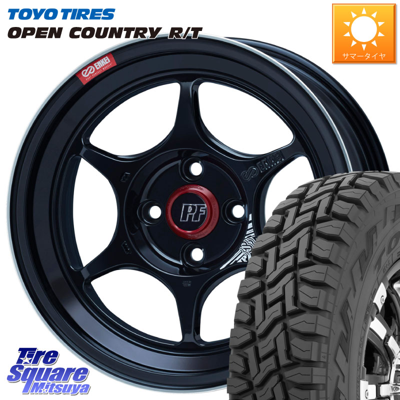 TOYOTIRES オープンカントリー RT トーヨー 在庫● OPEN COUNTRY R/T サマータイヤ 215/70R16ENKEI エンケイ PerformanceLine PF06 BK ホイール 16インチ 16X6.5J 38 4穴 100 ロッキー ガソリン車 4穴 ライズ ガソリン車 4穴|タイヤスクエアミツヤ