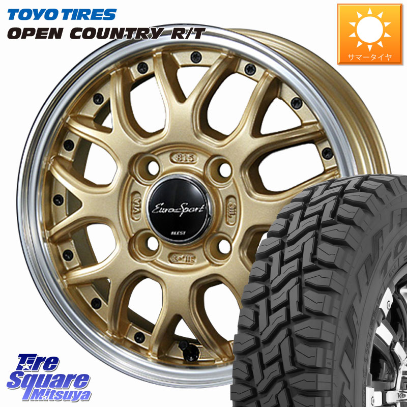 BLEST EuroSport Type815 軽自動車専用 ホイール 12インチ 12 X 4.0J +43 4穴 100 TOYOTIRES オープンカントリー RT ブラックレター 在庫● OPENCOUNTRY R/T トーヨー 145/80R12 80*78 N-VAN(JJ1/2) アトレー・ハイゼット