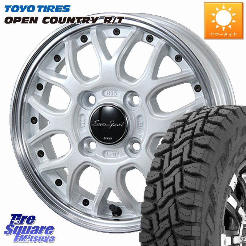 TOYOTIRES オープンカントリー RT ブラックレター 在庫● OPENCOUNTRY R/T トーヨー 145/80R12 80*78BLEST EuroSport Type815 軽自動車専用 ホイール 12インチ 12X4.0J 43 4穴 100 N-VAN(JJ1/2) アトレー/ハイゼット サンバー バン サンバートラック ハイゼットトラッ|タイヤスクエアミツヤ