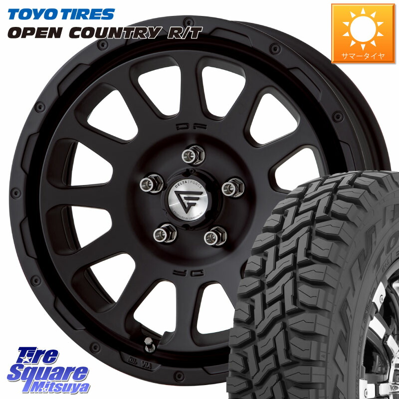 DELTA FORCE デルタフォース オーバル BK 17インチ 7J ホイール 17 X 7.0J +32 5穴 114.3 TOYOTIRES オープンカントリー RT 在庫● トーヨー OPENCOUNTRY R/T サマータイヤ 225/65R17 50系RAV4 80系ハリアー