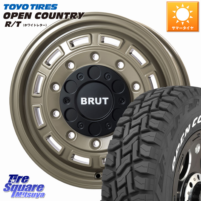 TOYOTIRES オープンカントリー RT ホワイトレター 在庫● OPENCOUNTRY R/T トーヨー 215/65R16 109*107BRUT ブルート BR-70 BR70 ホイール 16インチ 16X6.5J 38 6穴 139.7 200系ハイエース|タイヤスクエアミツヤ