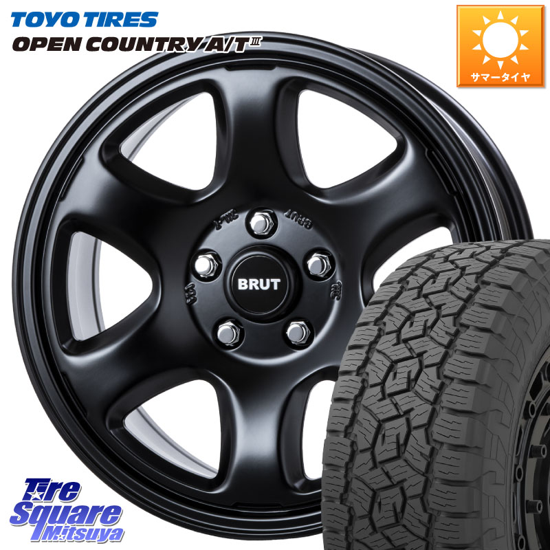 TOYOTIRES オープンカントリー AT3 在庫● OPEN COUNTRY A/T3 215/60R17BRUT ブルート BR-44 BR44 BK ホイール 17インチ 17X7.5J 38 5穴 114.3 カローラクロス 20系アルファード ヴェルファイア UX レクサス|タイヤスクエアミツヤ