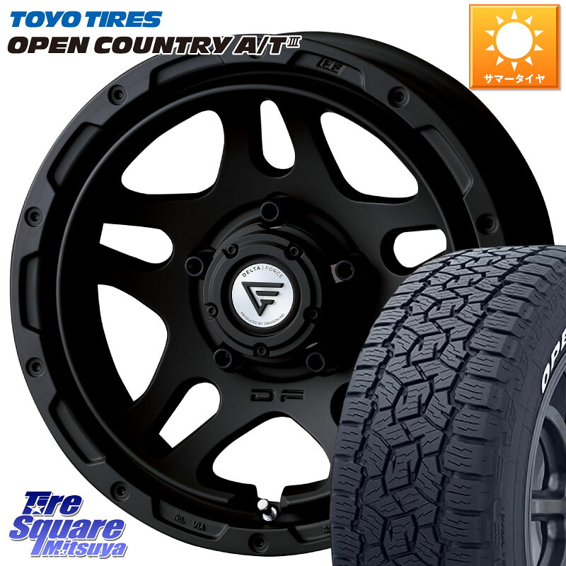 DELTA FORCE OVERLANDER ジムニーシエラ専用 ※インセット-5 ホイール 16インチ 16 X 6.0J +0 5穴 139.7 TOYOTIRES オープンカントリー AT3 在庫● ホワイトレター OPENCOUNTRY A/T3 109/107 215/65R16 109*107 ジムニー専用(要オーバーフェンダー等) ジムニ－シエラ・