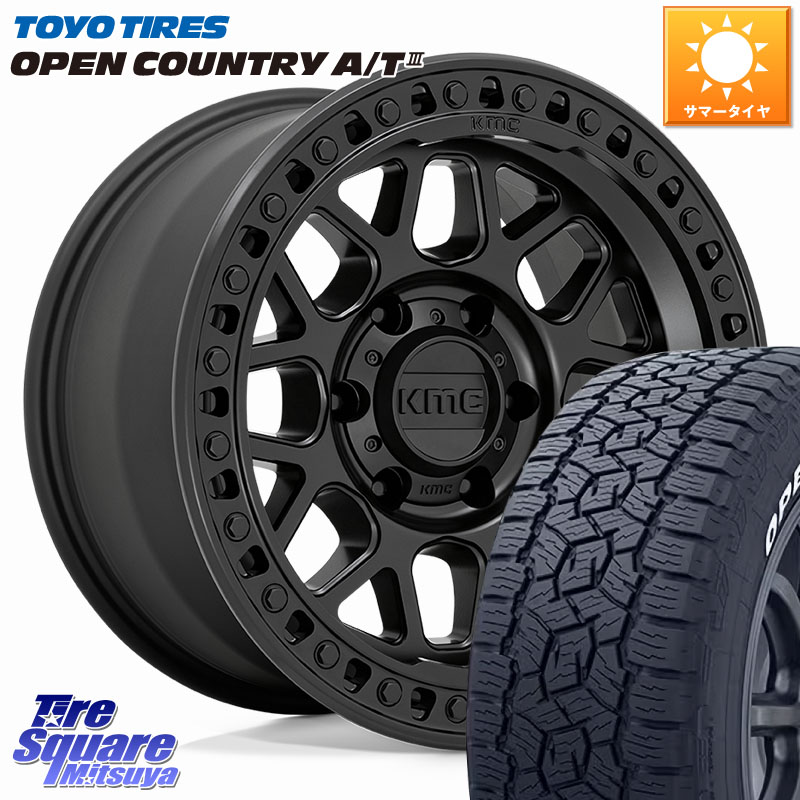 TOYOTIRES オープンカントリー AT3 在庫● A/T3 ホワイトレター OPENCOUNTRY トーヨー 285/70R17KMC KM549 GRS ホイール 17インチ 17X8.5J 0 6穴 139.7 ランドクルーザー プラド カスタムサイズ|タイヤスクエアミツヤ
