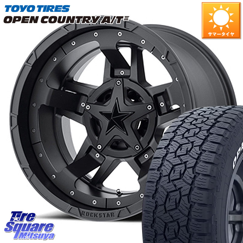 TOYOTIRES オープンカントリー AT3 ホワイトレター 在庫● OPEN COUNTRY A/T3 265/65R18KMC XD827 ROCKSTAR3 ホイール 18インチ ロックスター3 18X9.0J 0 6穴 139.7 ランドクルーザー プラド カスタムサイズ｜タイヤスクエアミツヤ