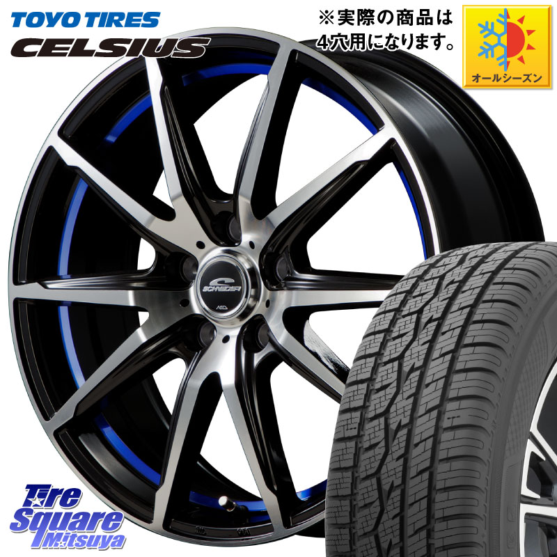 TOYOTIRES トーヨー タイヤ CELSIUS オールシーズンタイヤ 165/60R15MANARAY MID SCHNEIDER シュナイダー RX02 15インチ 15X4.5J 45 4穴 100 デリカミニ4WD キャスト[アクティバ] ハスラー ピクシスジョイ[Cグレード] ハイゼットアゲトラCustom車用※軽自動車専用ホイ｜タイヤスクエアミツヤ