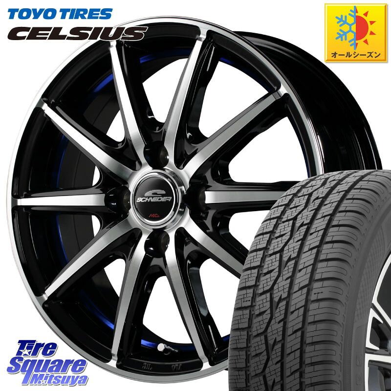 TOYOTIRES トーヨー タイヤ CELSIUS オールシーズンタイヤ 165/70R14 MANARAY MID SCHNEIDER シュナイダー SX2 SX-2 ホイール 14インチ 14 X 4.5J +45 4穴 100 Mx27/37/47Sソリオ・デリカD2 ハスラー MAx6S系ソリオ