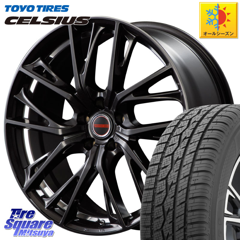TOYOTIRES トーヨー タイヤ CELSIUS オールシーズンタイヤ 225/55R18 MANARAY MID VERTEC ONE GLAIVE 18インチ 18 X 7.0J +48 5穴 114.3 E52エルグランド ZR-V レヴォーグレイバック SL系フォレスター SK系フォレスター