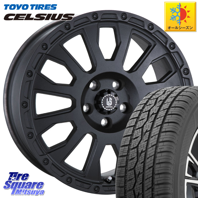 TOYOTIRES トーヨー タイヤ CELSIUS オールシーズンタイヤ 215/60R17阿部商会 LA STRADA AVENTURA アヴェンチュラ BK 17インチ 17X7.0J 38 5穴 114.3 カローラクロス 20系アルファード エルグランド 日産 エクストレイル X-TRAIL 日産 ヴェルファイア UX レクサス|タイヤスクエアミツヤ