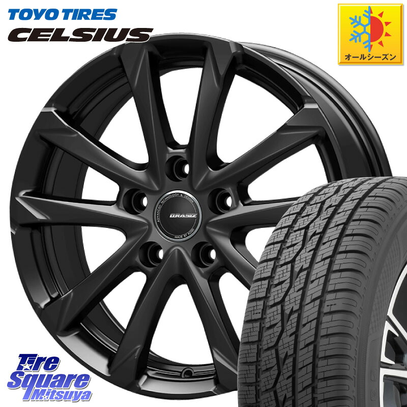TOYOTIRES トーヨー タイヤ CELSIUS オールシーズンタイヤ 225/65R17KOSEI QGC711BT QRASIZ GC36F 平座仕様(トヨタ専用) クレイシズ ホイール 17インチ 17X6.5J 40 5穴 120 40系アルファード/ヴェルファイア レクサスLM ヴェルファイアハイブリッド ヴェルファイア ア｜タイヤスクエアミツヤ 76,681円