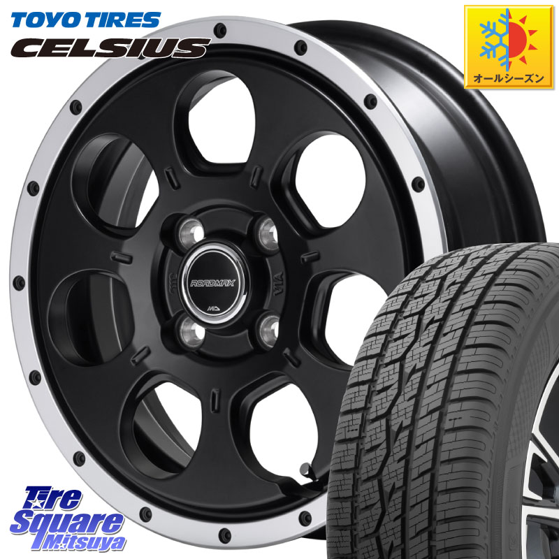 TOYOTIRES トーヨー タイヤ CELSIUS オールシーズンタイヤ 175/70R14MANARAY MID ROADMAX WO-7 WO7 ロードマックス ホイール 14インチ 14X4.5J 45 4穴 100 Mx27/37/47Sソリオ・MB37SデリカD2 デリカD:2 D2|タイヤスクエアミツヤ
