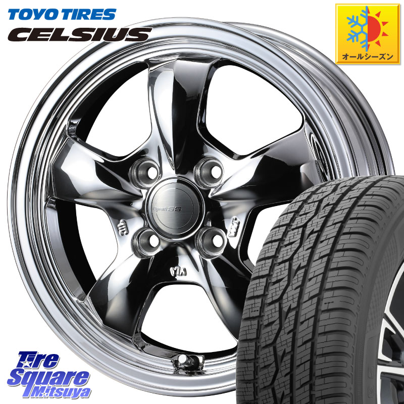 TOYOTIRES トーヨー タイヤ CELSIUS オールシーズンタイヤ 175/65R15WEDS グラフト GYRAFT 5S ホイール 15インチ 15X5.5J 42 4穴 100 160系カローラフィールダー GR/GS系フィット クロスビー スイフト4穴 130系ヴィッツ スペイド キューブ CUBE 日産 ポルテ アクア カ｜タイヤスクエアミツヤ