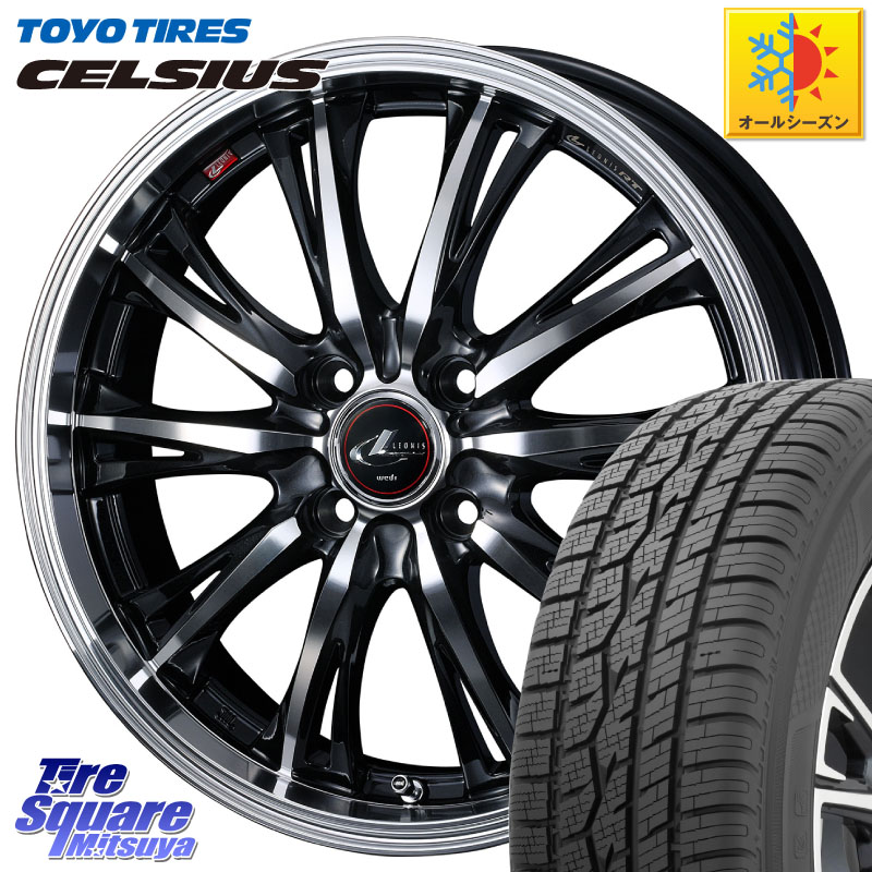 TOYOTIRES トーヨー タイヤ CELSIUS オールシーズンタイヤ 175/70R14 WEDS 41156 LEONIS RT ウェッズ レオニス PBMC ホイール 14インチ 14 X 4.5J +45 4穴 100 Mx27/37/47Sソリオ・デリカD2