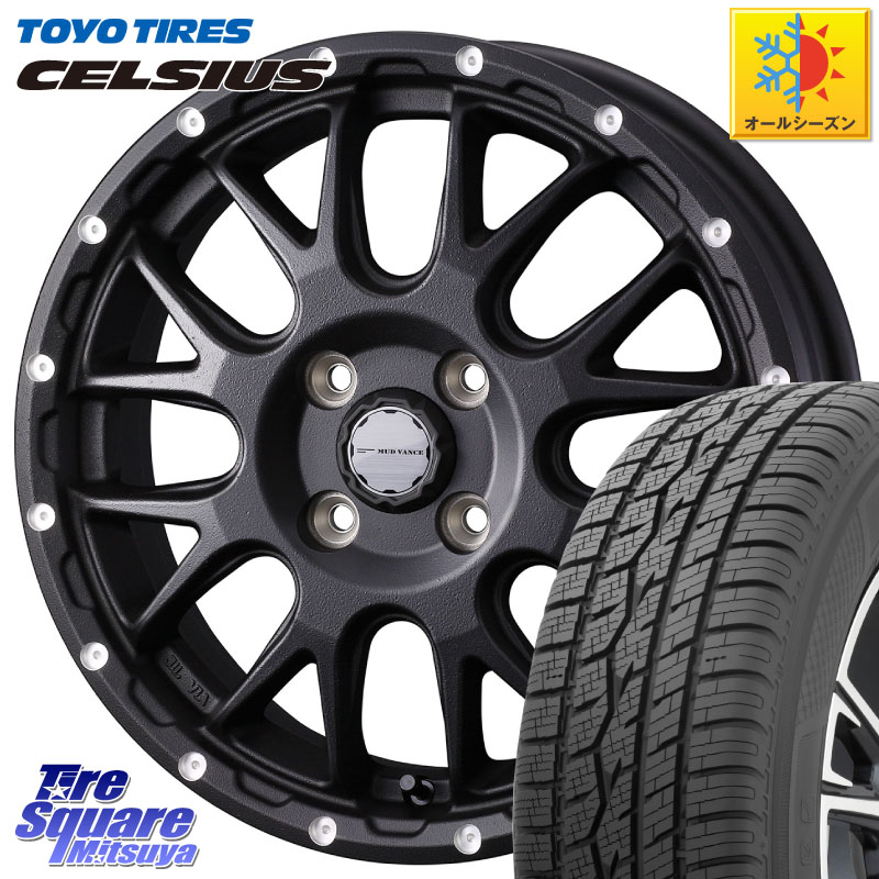 TOYOTIRES トーヨー タイヤ CELSIUS オールシーズンタイヤ 165/70R14 WEDS 41122 マッドヴァンス MUD VANCE 08 BK ホイール 14インチ 14 X 5.0J +35 4穴 100