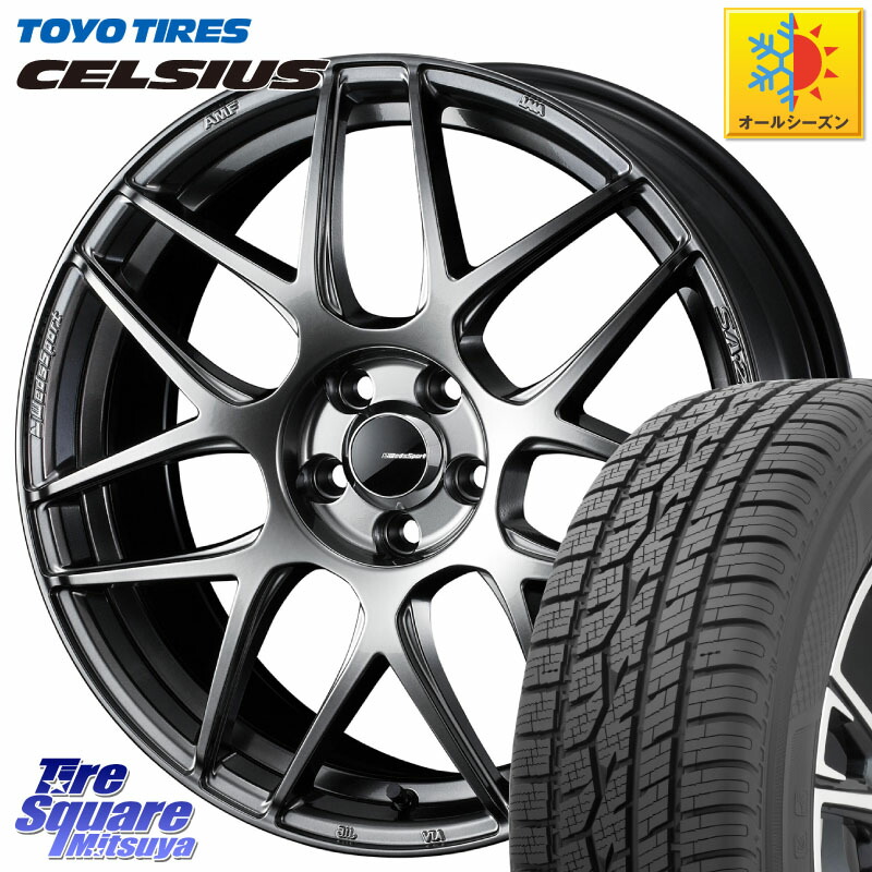 TOYOTIRES トーヨー タイヤ CELSIUS オールシーズンタイヤ 215/60R17 WEDS 74212 SA-27R PSB ウェッズ スポーツ ホイール 17インチ 17 X 7.0J +48 5穴 114.3 C-HR 50系エスティマ 10系カローラクロス E52エルグランド ZR-V RV系ヴェゼル RC系オデッセイ後期 CX-30 MX-30