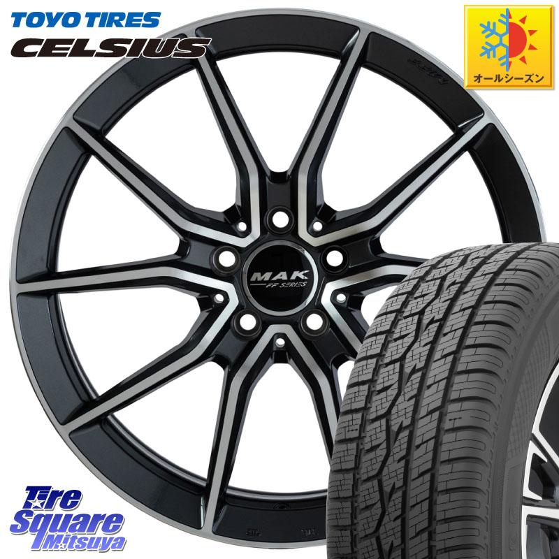 TOYOTIRES トーヨー タイヤ CELSIUS オールシーズンタイヤ 225/55R18 阿部商会 MAK ARGENTO FF ホイール 18インチ 18 X 8.0J(MB S213AT) +41 5穴 112 メルセデスベンツ Eクラスオールテレイン（S213）