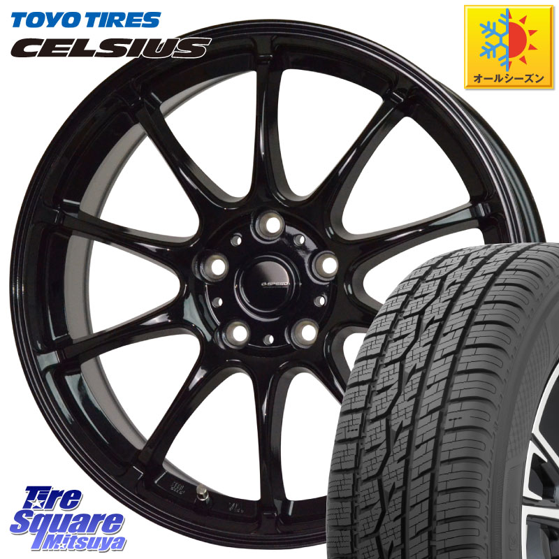 TOYOTIRES トーヨー タイヤ CELSIUS オールシーズンタイヤ 225/55R18HotStuff G.SPEED G-07 ホイール 18インチ ジースピード 18X7.5J 48 5穴 114.3 E52エルグランド ZR-V SL系フォレスター レイバック SK系フォレスター eビターラ|タイヤスクエアミツヤ