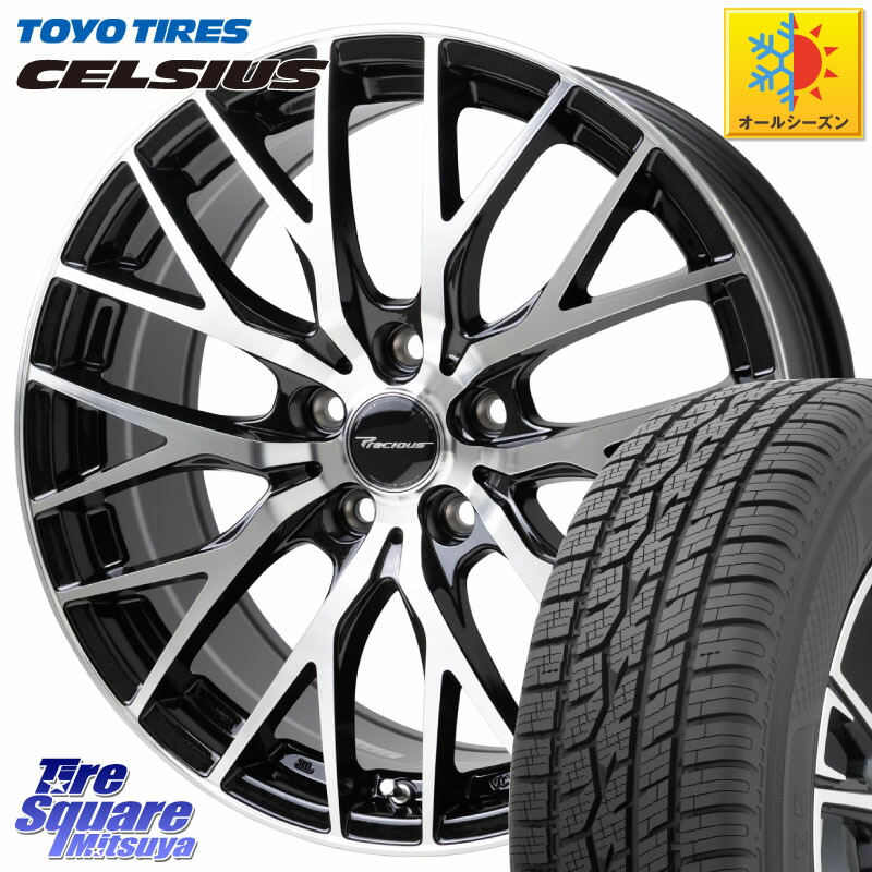 TOYOTIRES トーヨー タイヤ CELSIUS オールシーズンタイヤ 225/55R18 HotStuff Precious HM-1 V2 プレシャス ホイール 18インチ 18 X 7.0J +48 5穴 114.3 E52エルグランド ZR-V レヴォーグレイバック SL系フォレスター SK系フォレスター