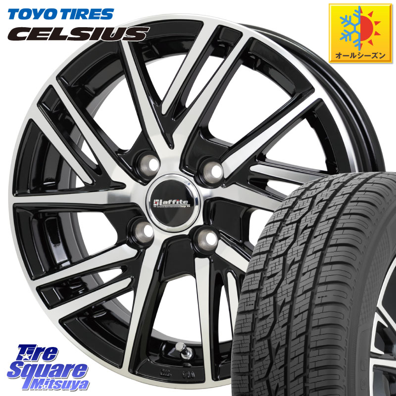 TOYOTIRES トーヨー タイヤ CELSIUS オールシーズンタイヤ 165/65R15 HotStuff ラフィット LW06-2 LW-06-2 ホイール 15インチ 15 X 5.5J +43 4穴 100 Mx27/37/47Sソリオ・デリカD2 MAD7Sソリオ・MBD7SデリカD2