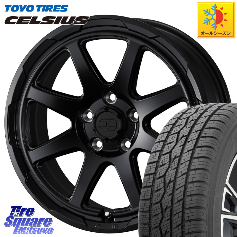 TOYOTIRES トーヨー タイヤ CELSIUS オールシーズンタイヤ 215/60R17 WEDS STADTBERGE BLK スタットベルク ホイール 17インチ 17 X 7.0J +38 5穴 114.3 10系カローラクロス 20系アルファード