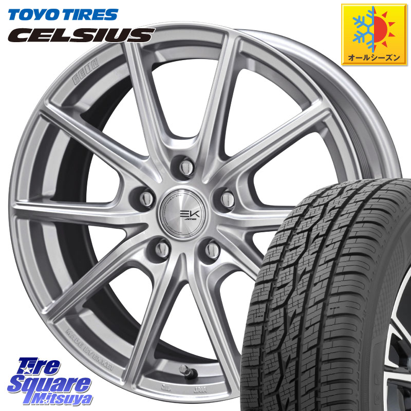 TOYOTIRES トーヨー タイヤ CELSIUS XL オールシーズンタイヤ 185/65R15 KYOHO SEIN EK ザインEK ホイール 15インチ 15 X 6.0J +45 5穴 100 10系シエンタ