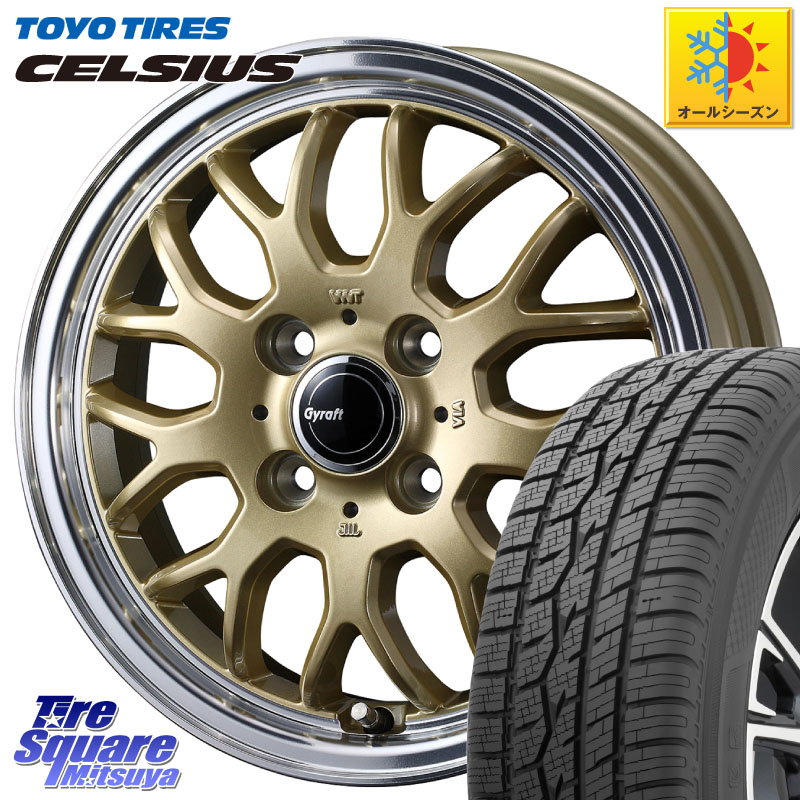 TOYOTIRES トーヨー タイヤ CELSIUS オールシーズンタイヤ 165/60R15 WEDS グラフト GYRAFT 9M ホイール 15インチ 15 X 4.5J +45 4穴 100 デリカミニ4WD キャスト[アクティバ] ハスラー ピクシスジョイ[Cグレード] ハイゼット アゲトラCustom車用※軽自動車専用ホイール