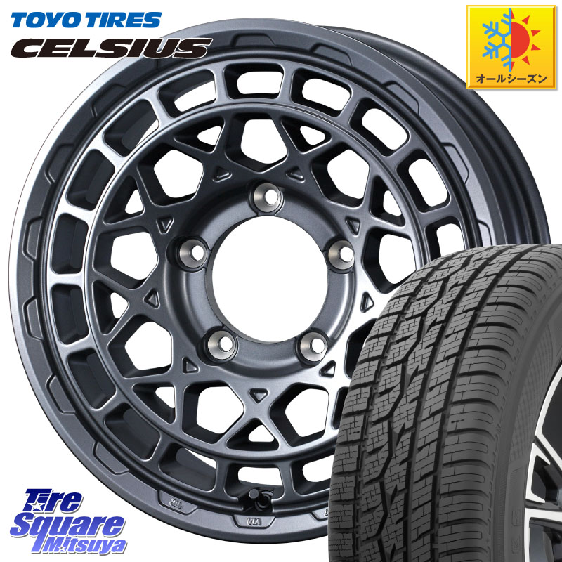 TOYOTIRES トーヨー タイヤ CELSIUS オールシーズンタイヤ 215/65R16 WEDS MUDVANCE X TYPE M ※インセット-5 ホイール 16インチ マッドヴァンス 16 X 6.0J +0 5穴 139.7 ジムニー専用(要オーバーフェンダー等) ジムニ－シエラ・ノマド(カスタム)