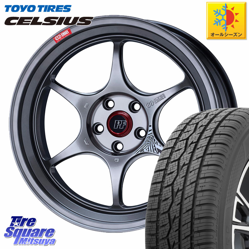 TOYOTIRES トーヨー タイヤ CELSIUS オールシーズンタイヤ 205/60R16 ENKEI エンケイ PerformanceLine PF06 シルバー ホイール 16インチ 16 X 6.5J +38 5穴 100