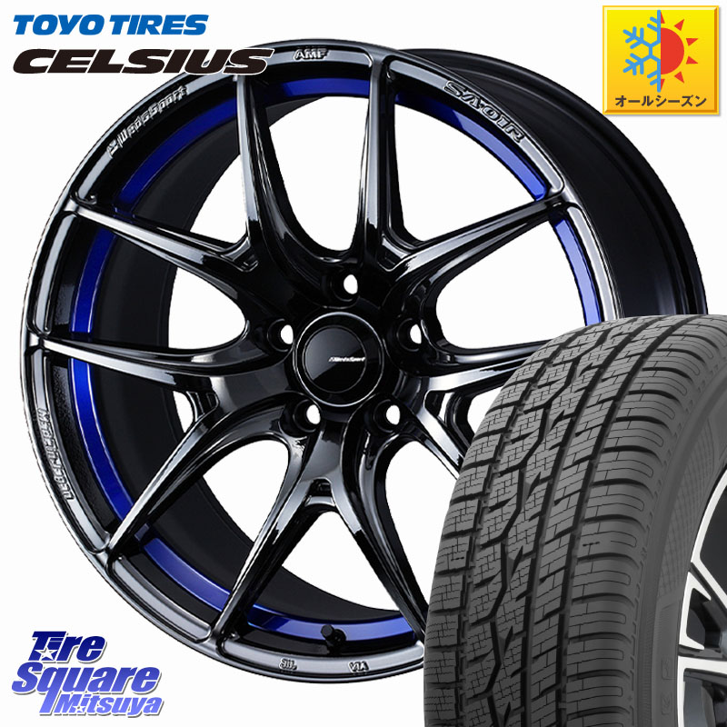 TOYOTIRES トーヨー タイヤ CELSIUS オールシーズンタイヤ 225/55R18WEDS WedsSport SA-01R SA01R ウェッズ スポーツ ホイール 18インチ 18X7.5J 45 5穴 100 レガシー レガシィ アウトバック｜タイヤスクエアミツヤ 136,640円