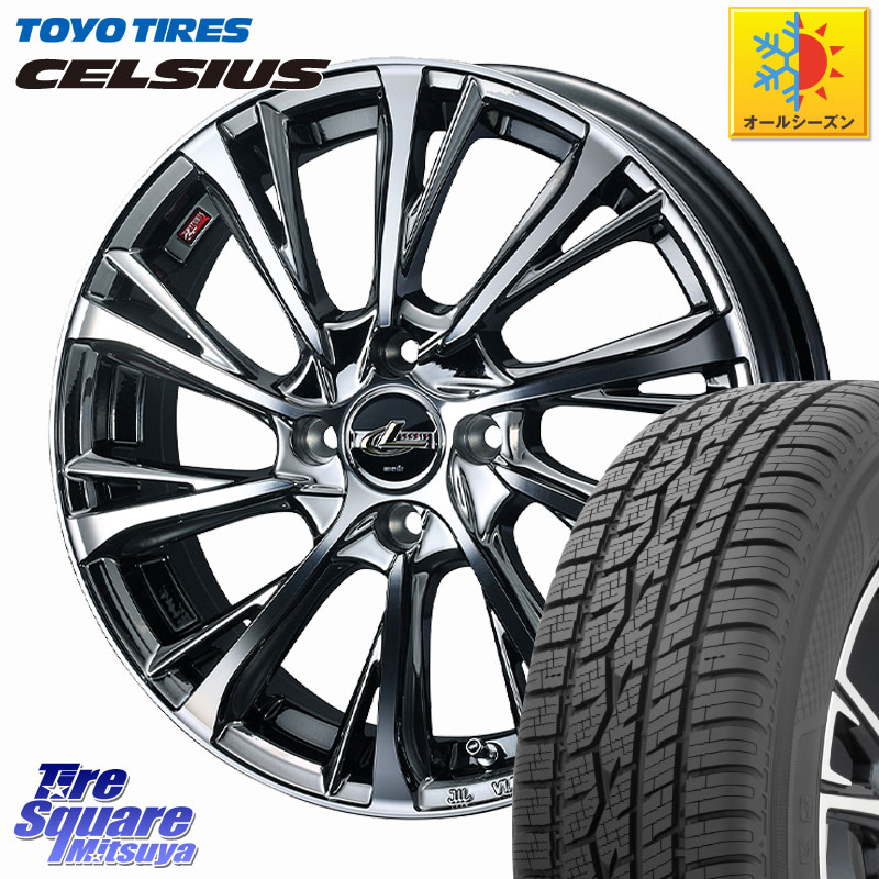 TOYOTIRES トーヨー タイヤ CELSIUS オールシーズンタイヤ 165/60R15 WEDS LEONIS JG レオニスJG ホイール 15インチ 15 X 4.5J +45 4穴 100 デリカミニ4WD キャスト[アクティバ] ハスラー ピクシスジョイ[Cグレード] ハイゼット アゲトラCustom車用※軽自動車専用ホイー