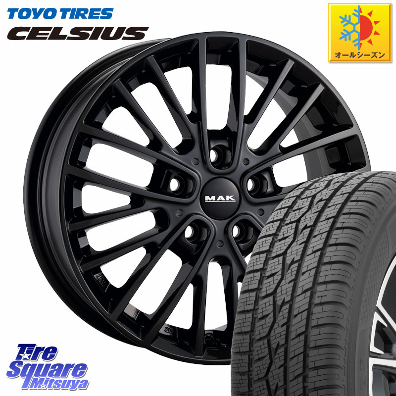 TOYOTIRES トーヨー タイヤ CELSIUS オールシーズンタイヤ 225/60R17 阿部商会 MAK CHELSE BK ホイール 17インチ 17 X 7.5J(MINI U25) +42 5穴 112 MINI ミニ カントリーマン U25※ホイール注文時は「TRIM」種別を必ずお知らせください