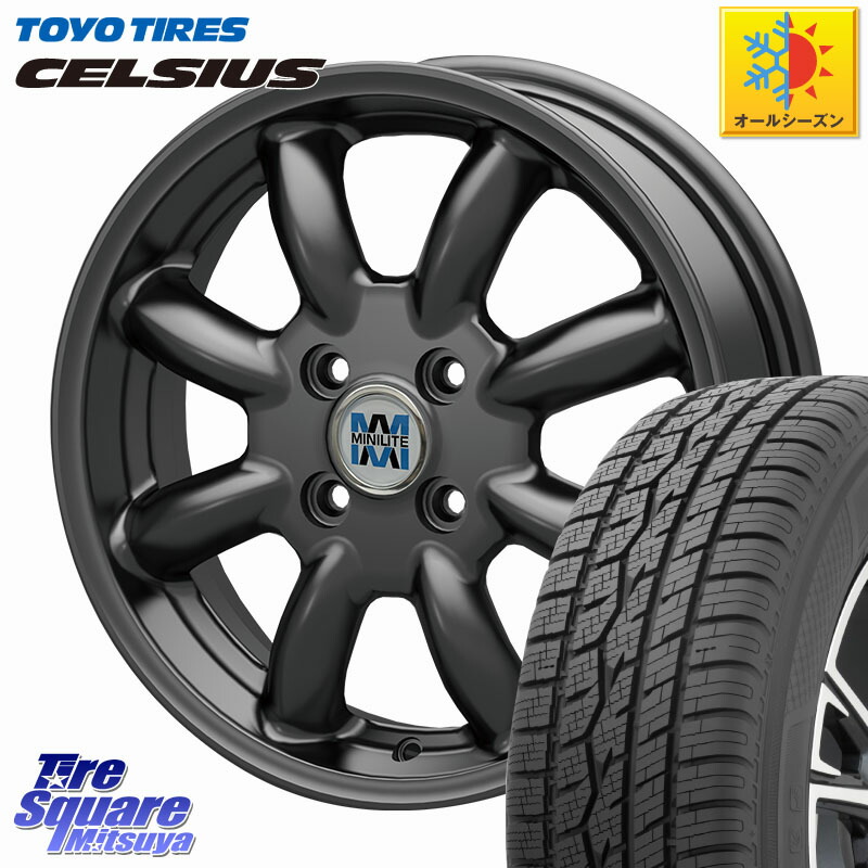 TOYOTIRES トーヨー タイヤ CELSIUS オールシーズンタイヤ 165/65R15 KOSEI MINILITE ガンメタ ホイール 15インチ ミニライト 15 X 4.5J +45 4穴 100 ダイハツTAFT Mx27/37/47Sソリオ・デリカD2 MAx6S系ソリオ